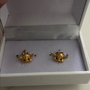 Boys Lie Gold Angel Earrings